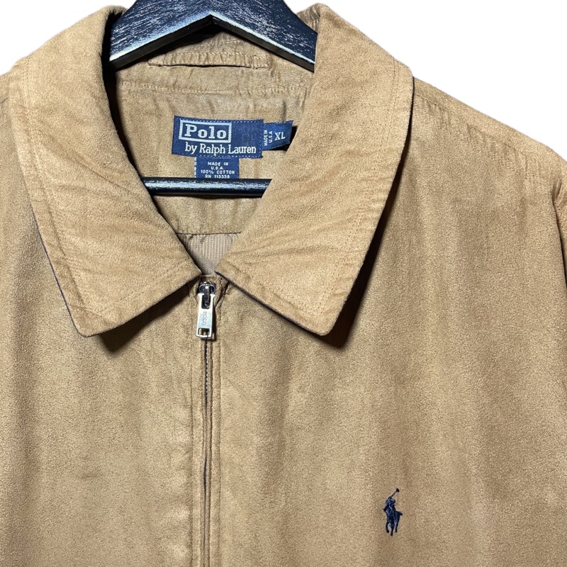 顛復古⚡️（remake) Polo Ralph Lauren 駝色麂皮藍馬外套❤️男女皆可-3