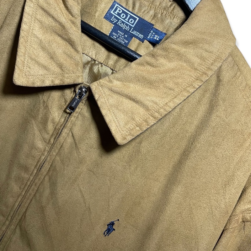 顛復古⚡️（remake) Polo Ralph Lauren 駝色麂皮藍馬外套❤️男女皆可-4