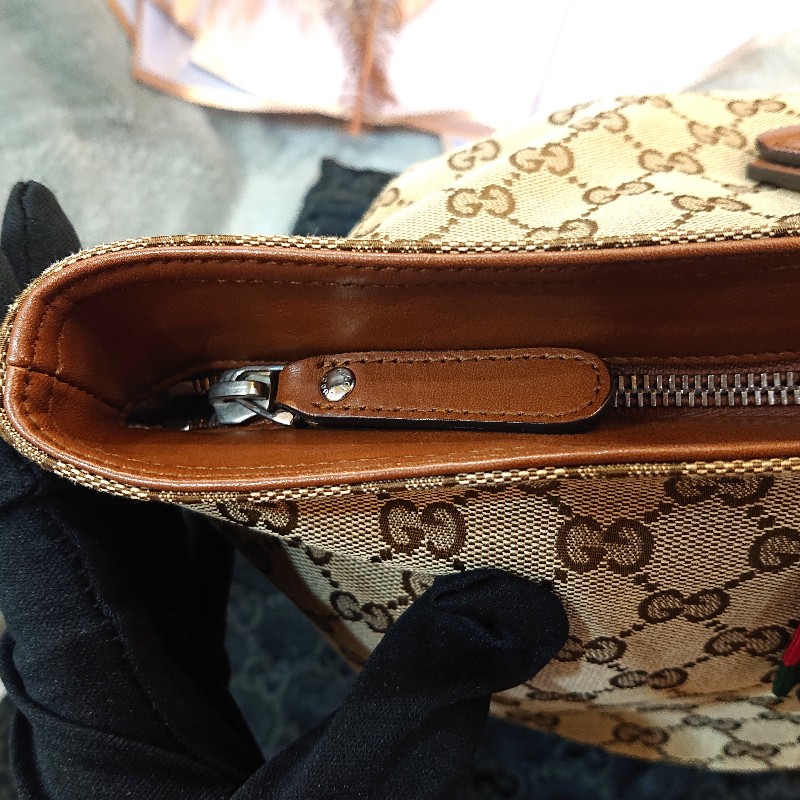 💕【真品】Gucci  經典G緹花肩背/ 托特包（大）-5