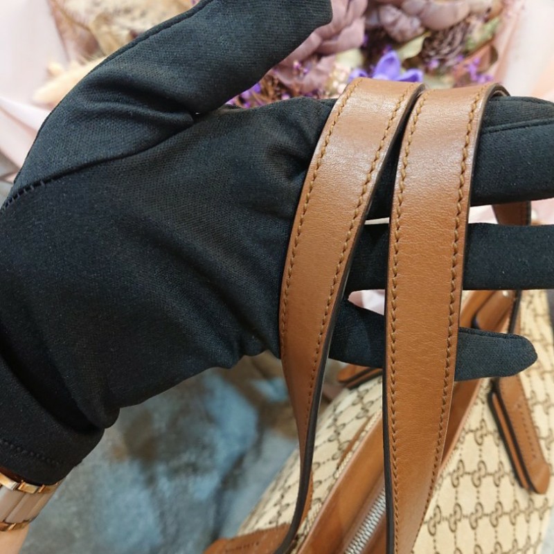 💕【真品】Gucci  經典G緹花肩背/ 托特包（大）-6