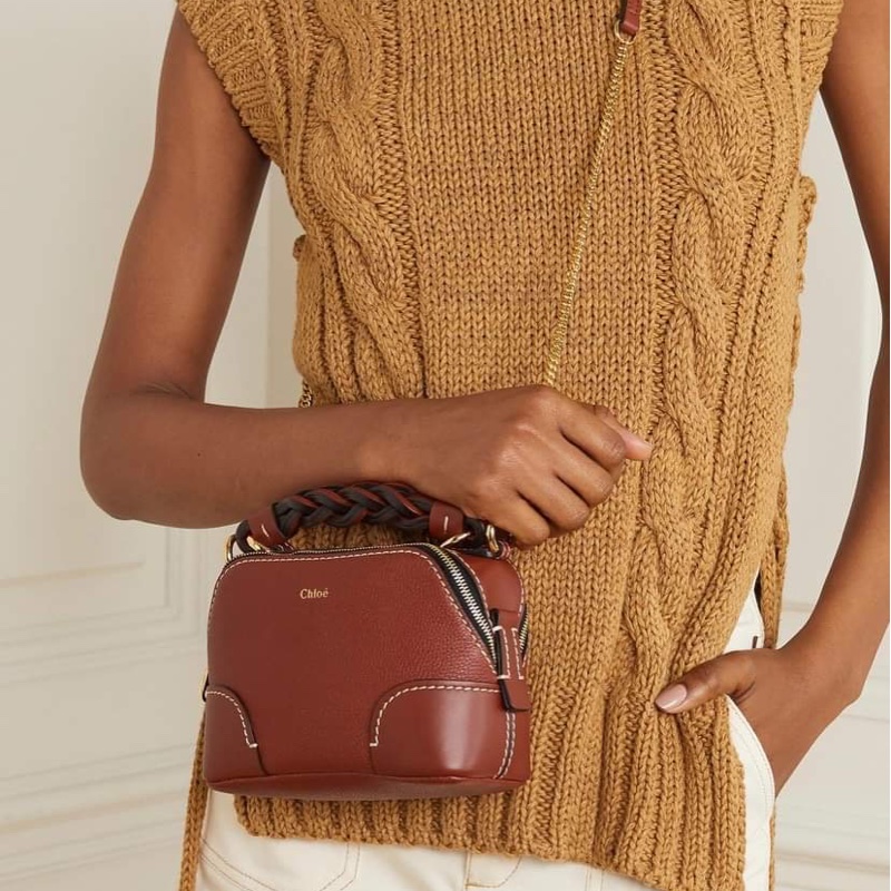 全新Chloé mini Daria 迷你皮革鍊條包-1