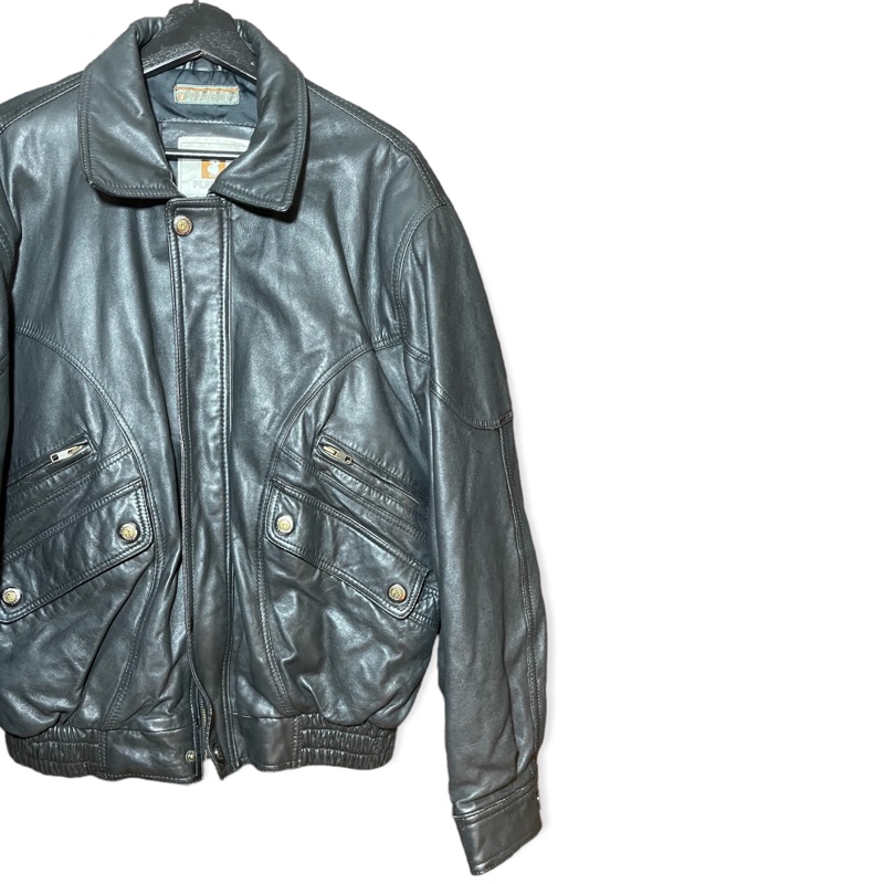 顛復古⚡️美國早期playboy時髦小牛皮皮衣外套夾克❤️男女皆可-2