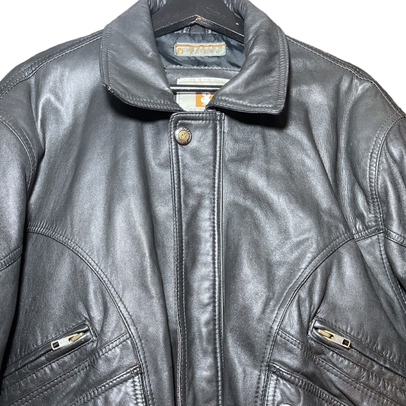 顛復古⚡️美國早期playboy時髦小牛皮皮衣外套夾克❤️男女皆可-3
