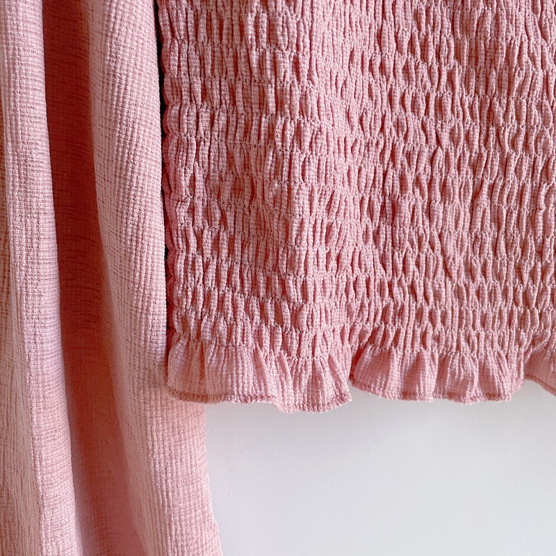 BERSHKA 一字肩澎澎袖上衣-3