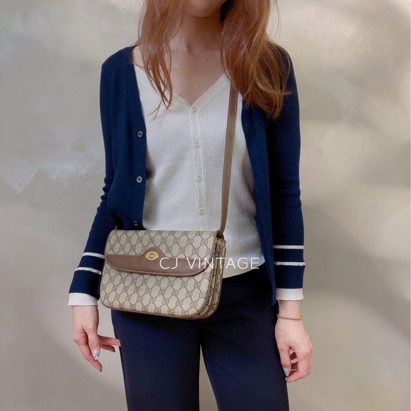 Gucci 老花稀有信封包手拿包斜背包-10