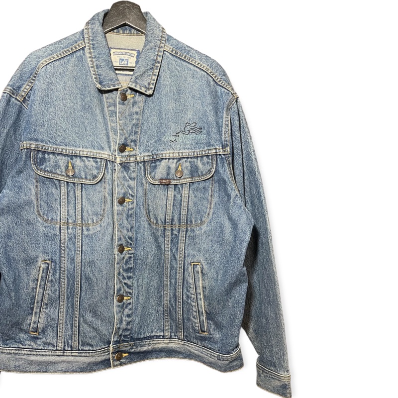 顛復古⚡️美式復古Lee刺繡圖騰牛仔外套❤️男女皆可-0