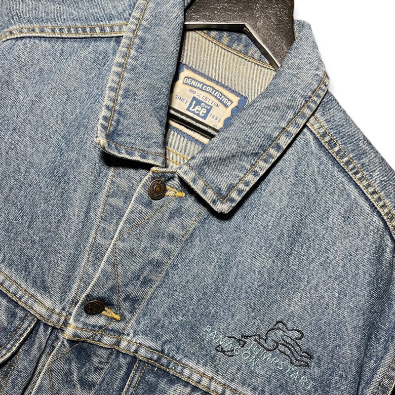 顛復古⚡️美式復古Lee刺繡圖騰牛仔外套❤️男女皆可-3