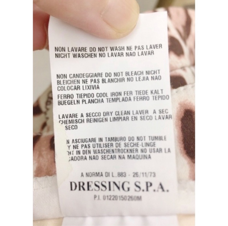 [近全新] 二手名牌服裝 義大利頂級 Roberto Cavalli 豹紋長褲-8