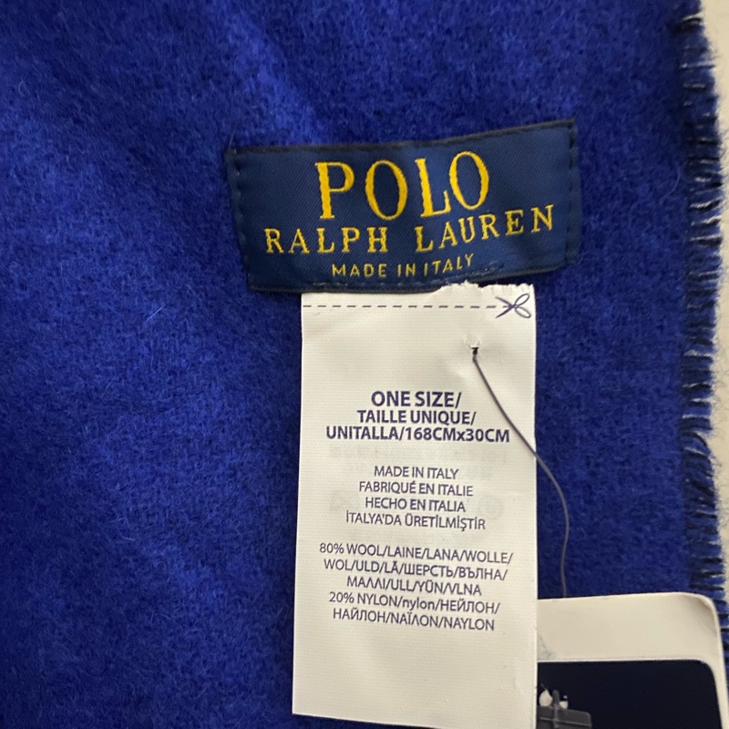 RALPH LAUREN POLO 經典大馬LOGO雙色羊毛圍巾-5