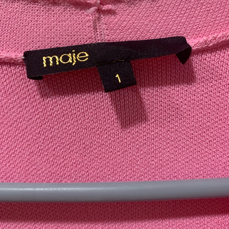Maje編織嫩粉外套-1