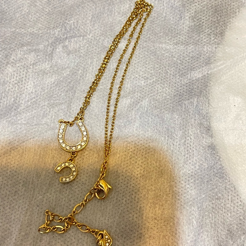 SWAROVSKI 施華洛世奇 U形 馬蹄 水鑽 項鏈 飾品 正品-1