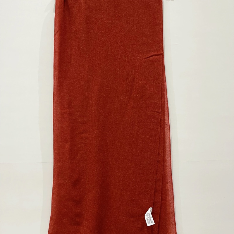 ［全新商品］無印良品MUJI 再生喀什米爾混大披肩 圍巾 深朱紅-9