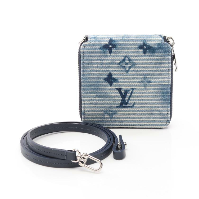 【日本直送】中古LV路易威登 9.5新 WatercolorSummer系列圓角拉鍊錢包-0