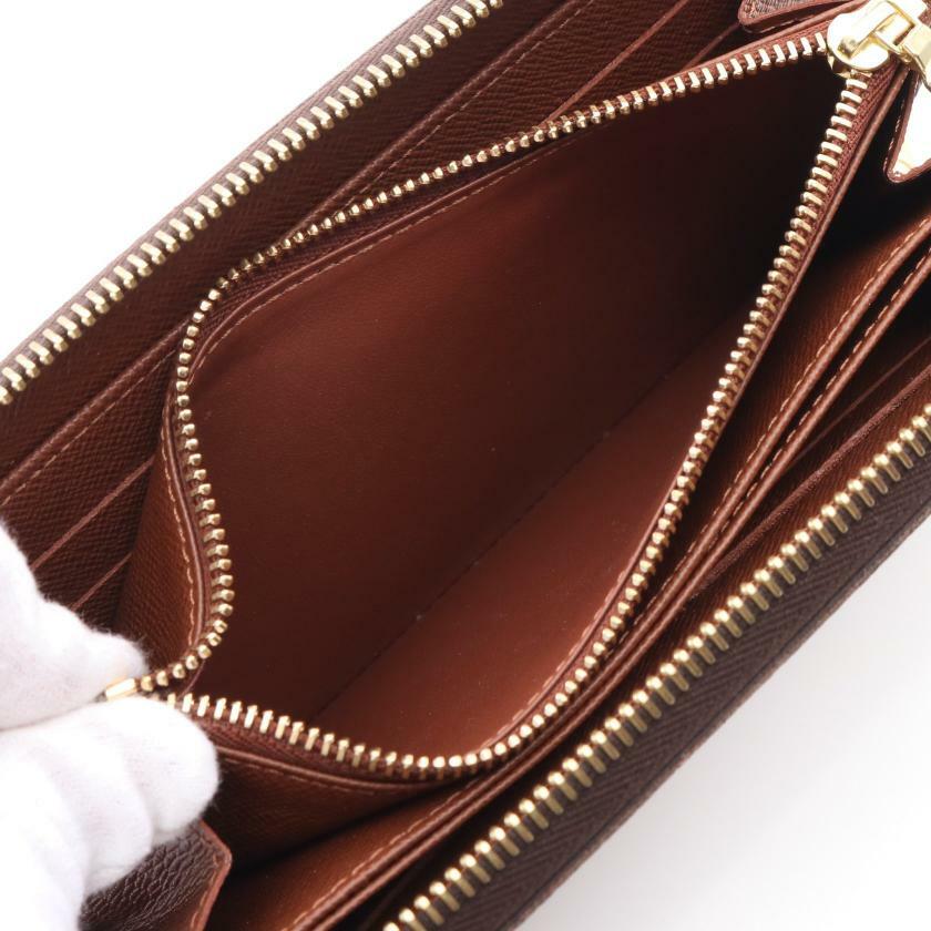 【日本直送】中古LV路易威登 9.5新 老花圓角拉鍊錢包-4