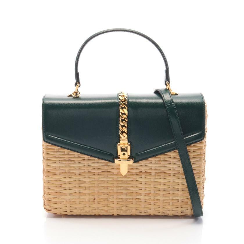 【日本直送】中古GUCCI古馳 9.5新 手提包藤-0