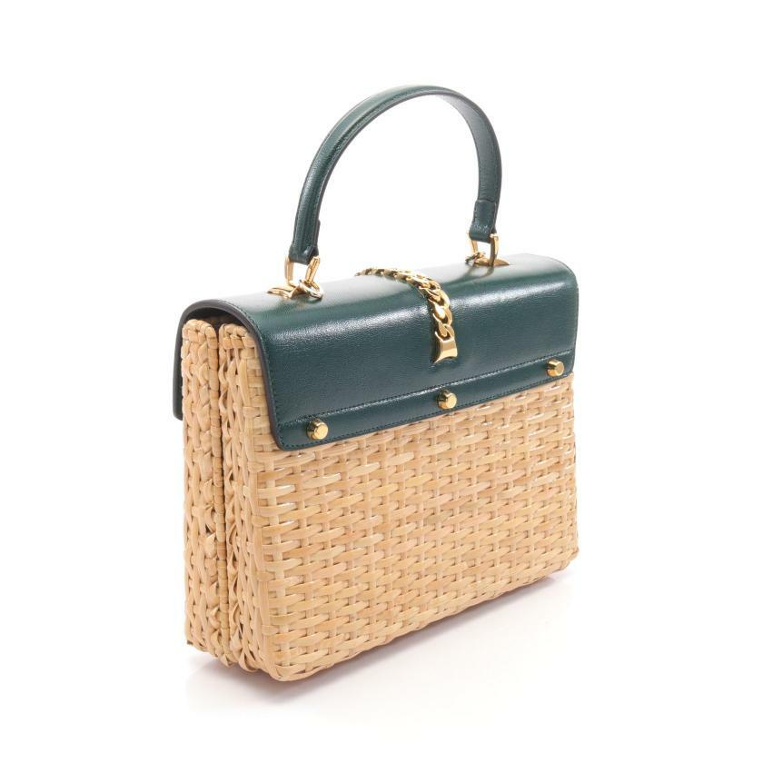 【日本直送】中古GUCCI古馳 9.5新 手提包藤-1