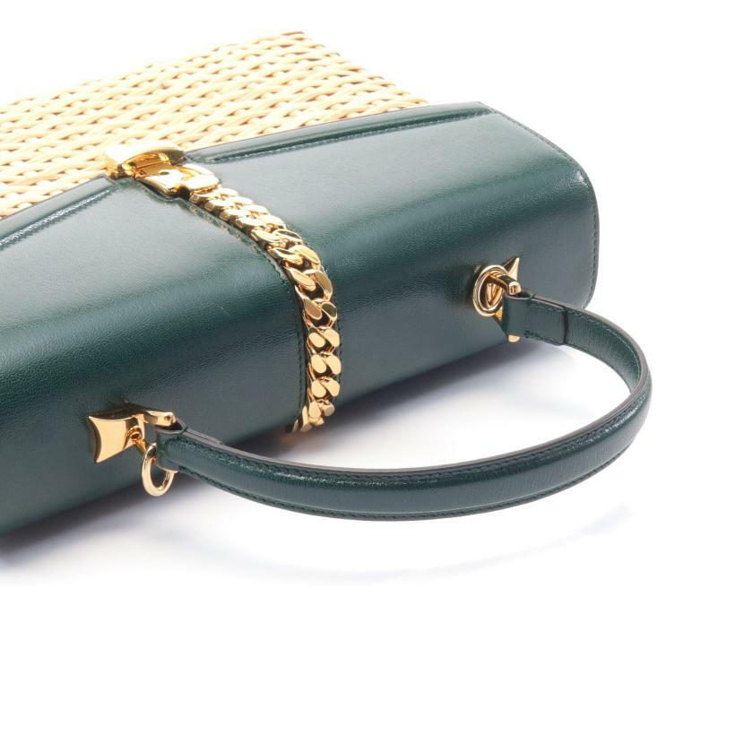 【日本直送】中古GUCCI古馳 9.5新 手提包藤-5