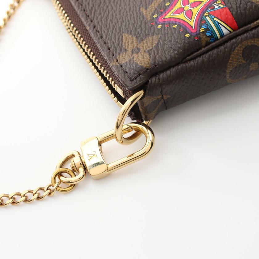 【日本直送】中古LV路易威登 9.5新 PochetteAccessoires鏈條手提包-4