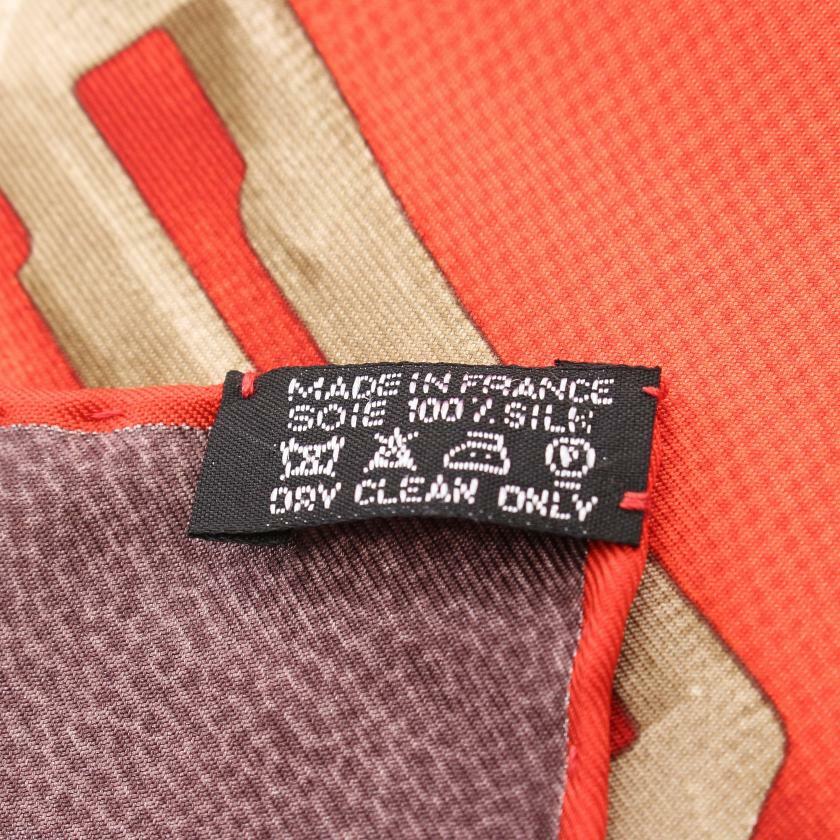 【日本直送】中古HERMES愛馬仕 9.5新 方巾90「PROJETSCARRES」巾-2