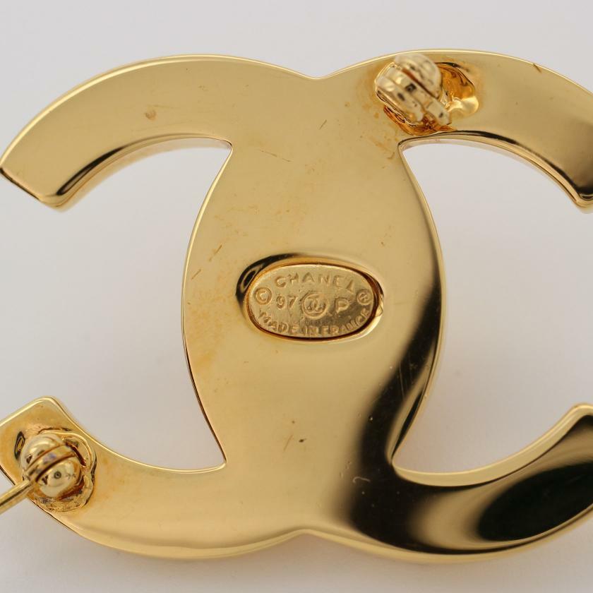 【日本直送】中古CHANEL香奈兒 9.5新 雙C標誌胸針97P-2