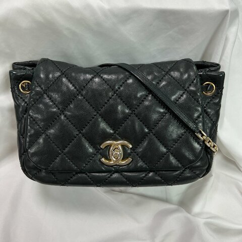 香奈兒Chanel 黑菱格紋Vintage (正品)