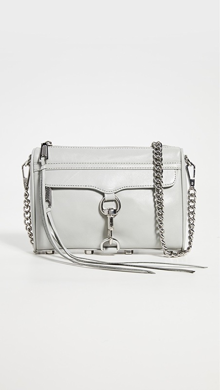 全新 Rebecca Minkoff 灰色鏈條包 Mini Mac Bag
