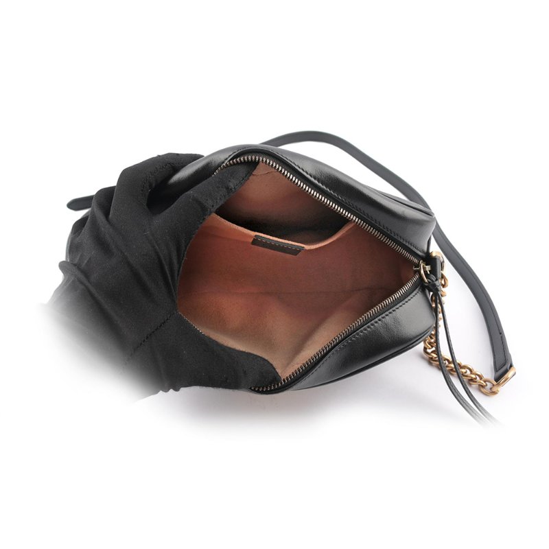 GUCCI 小牛皮GG Marmont肩背/斜背包(黑)-5