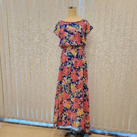 花色長裙洋裝