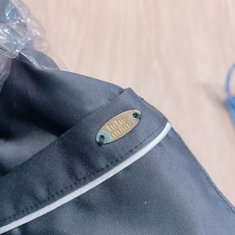 正品現貨｜日本 tutuanna 翻領緞面睡衣 - 炭黑色 --7