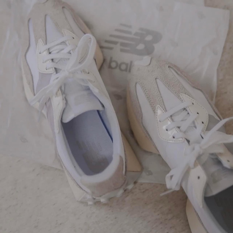 限時限量 New Balance 327 白絲綢 大N復古休閒鞋 NB327 WS327春夏秋冬 IN李知恩-7
