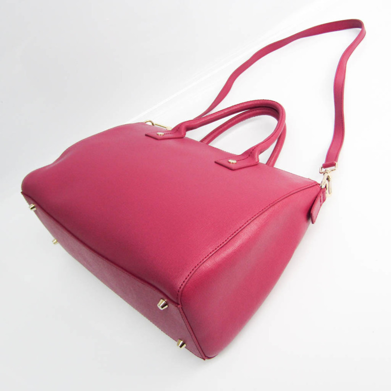 【日本直送】Furla Linda M SATCHEL 834157 女士皮革手提包，單肩包覆盆子-1