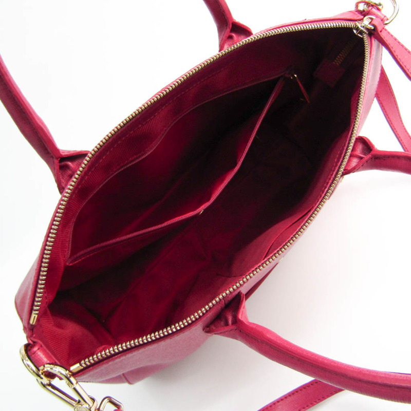 【日本直送】Furla Linda M SATCHEL 834157 女士皮革手提包，單肩包覆盆子-2