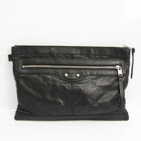 Balenciaga Classic Clip M 273022 女士皮革手拿包 黑色