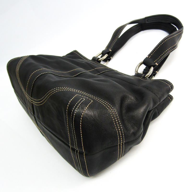 【日本直送】Coach Soho 8A09 女士皮革手提包 黑色-1