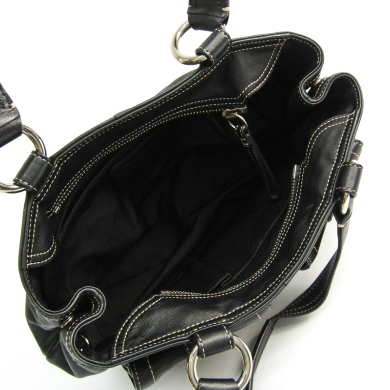 【日本直送】Coach Soho 8A09 女士皮革手提包 黑色-2