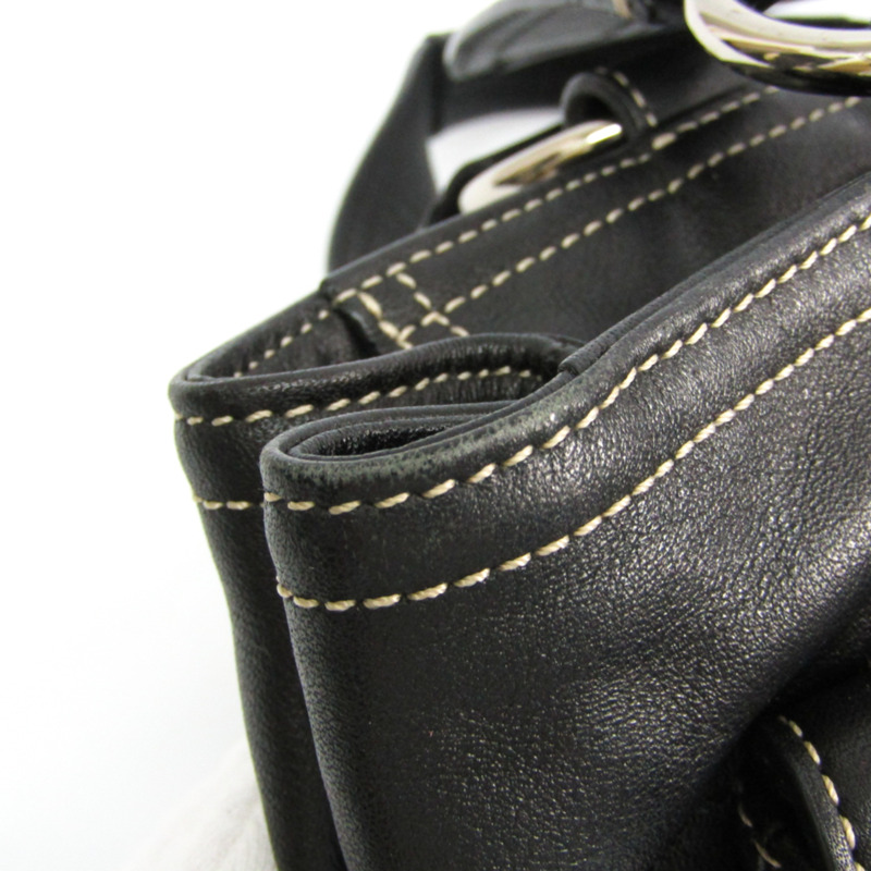 【日本直送】Coach Soho 8A09 女士皮革手提包 黑色-4