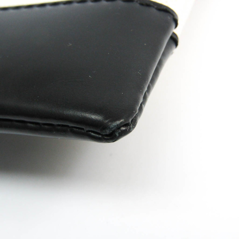 【日本直送】Balenciaga 海軍藍 Clip M 373834 女式帆布，皮革手拿包 黑色，灰白色-4