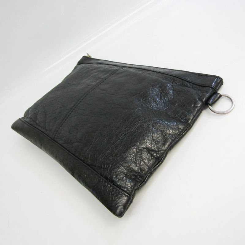 【日本直送】Balenciaga Classic Clip M 273022 女士皮革手拿包 黑色-1