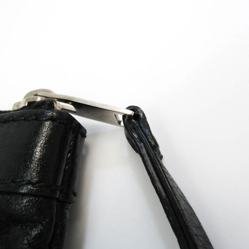 【日本直送】Balenciaga Classic Clip M 273022 女士皮革手拿包 黑色-4