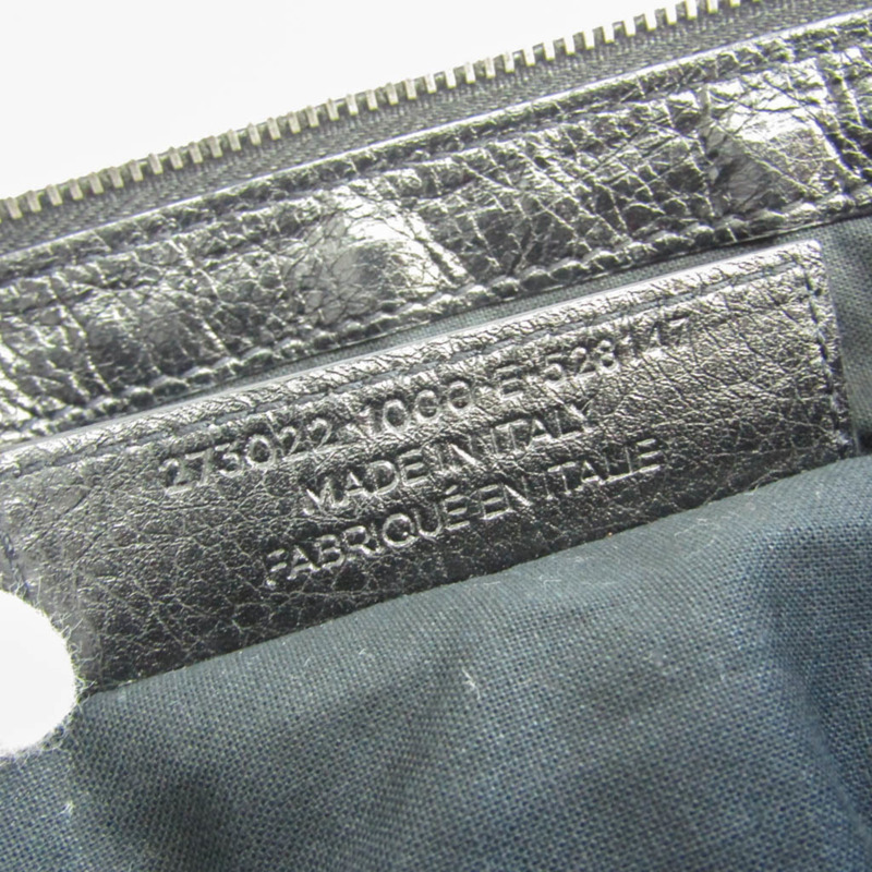 【日本直送】Balenciaga Classic Clip M 273022 女士皮革手拿包 黑色-10