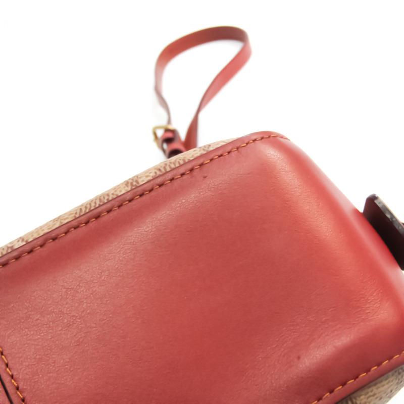 【日本直送】蔻馳 Signature 相機包 31208 女款塗層帆布,皮革單肩包 米色,棕色,紅棕色-6