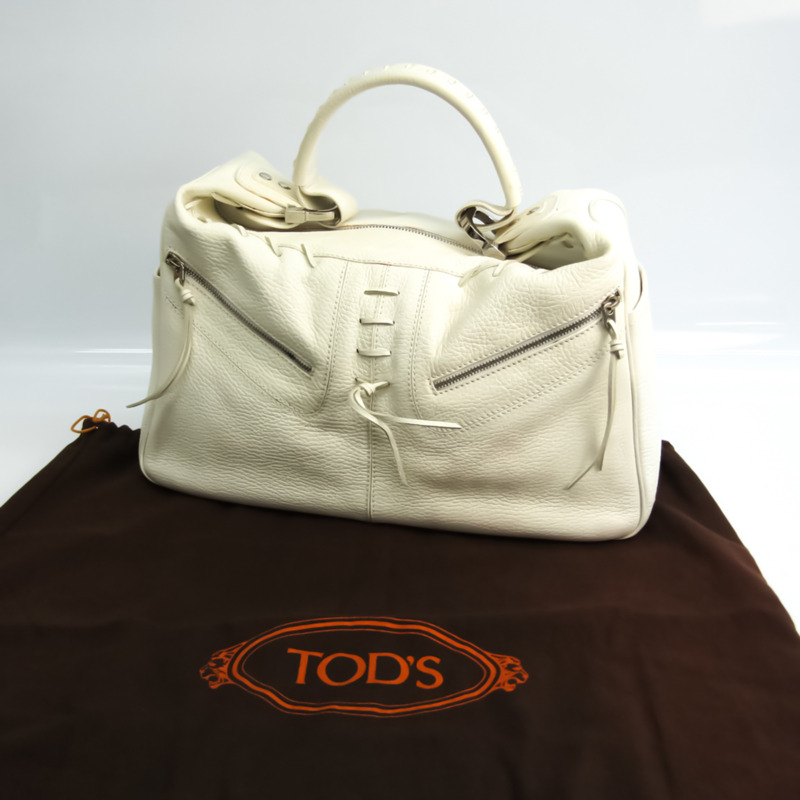 【日本直送】Tod's 女士皮革單肩包 灰白色-11