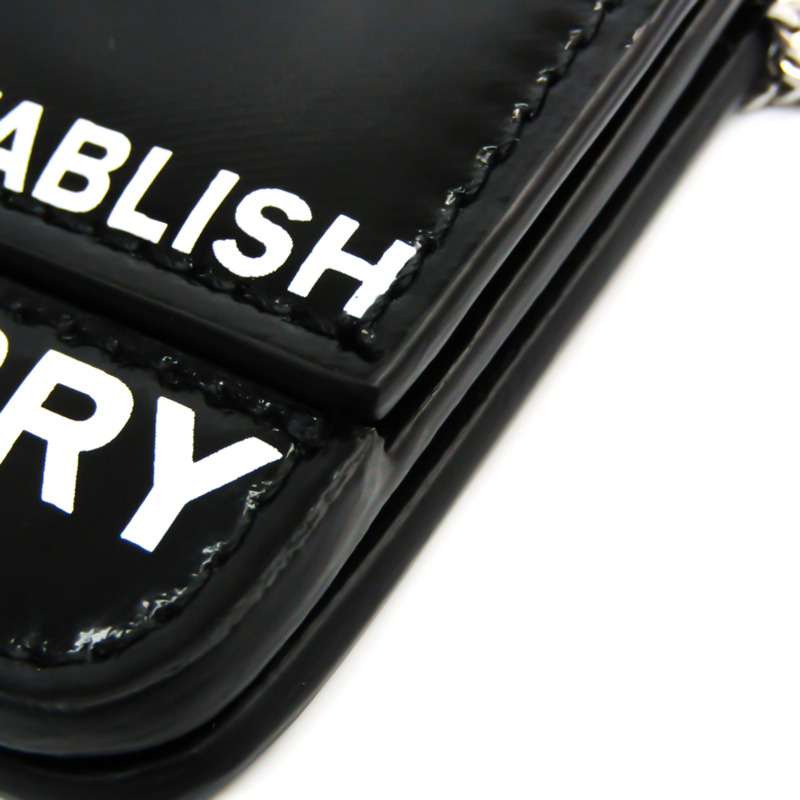 【日本直送】Burberry JODY GRAPHIC PRINT 8022445 皮革卡包 黑色，白色-5