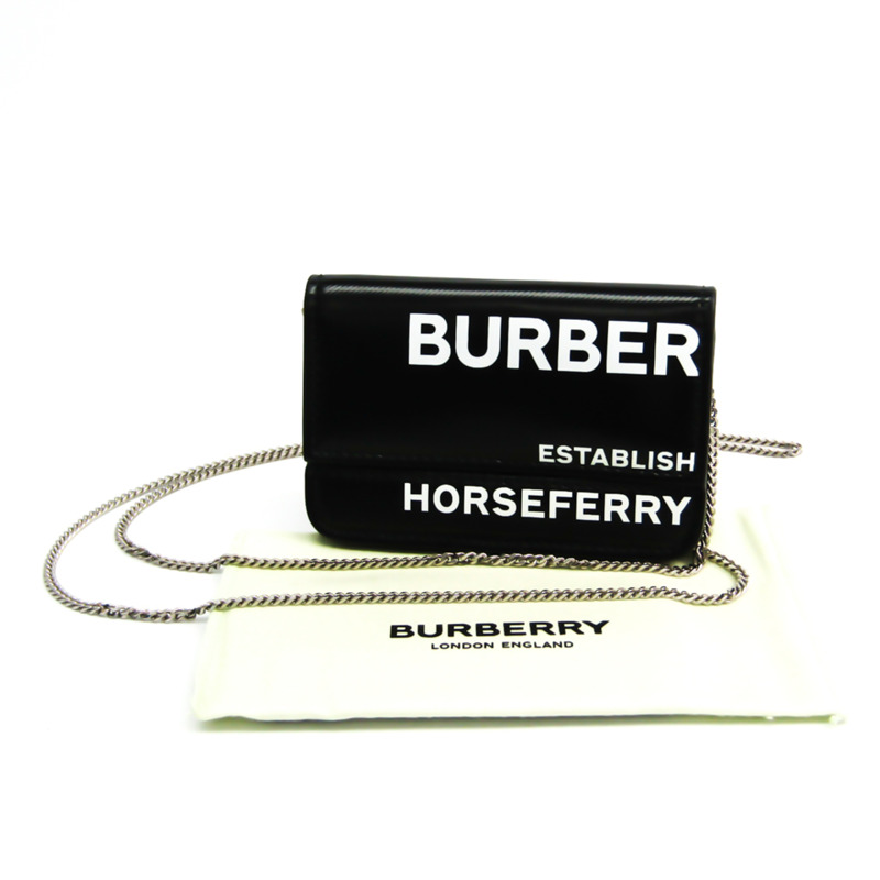 【日本直送】Burberry JODY GRAPHIC PRINT 8022445 皮革卡包 黑色，白色-8
