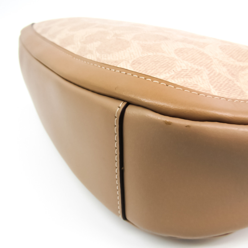 【日本直送】Coach Sutton 斜挎包 52577 女式 PVC,皮革單肩包 淺米色-5