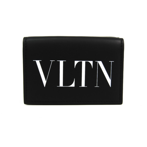 Valentino VLOGO TW2P0T39RQR 女士皮革錢包（三折）黑色
