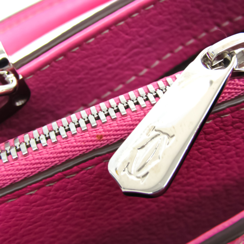 【日本直送】卡地亞 C DE CARTIER MINI L1001912 女士皮革單肩包 粉色-7