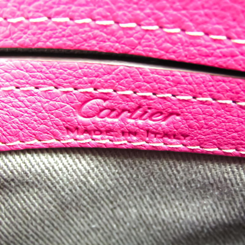 【日本直送】卡地亞 C DE CARTIER MINI L1001912 女士皮革單肩包 粉色-8