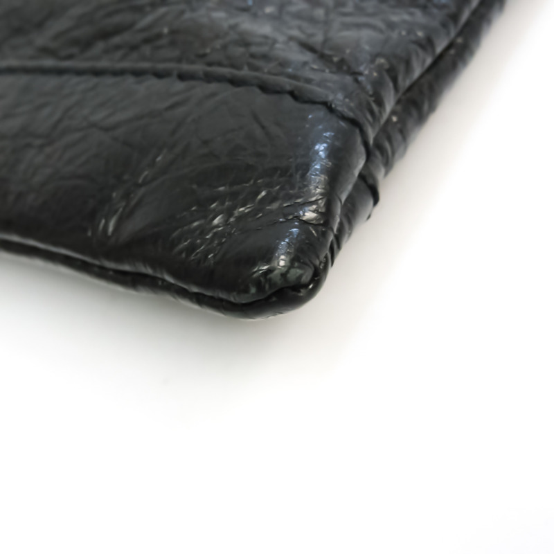 【日本直送】Balenciaga Classic Clip M 273022 中性皮革手拿包 黑色-3