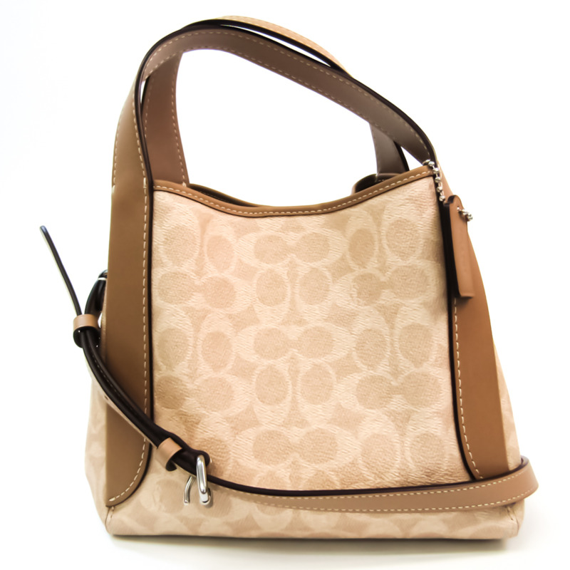 【日本直送】Coach Hadley Hobo 21 79251 女式 PVC，皮革手提包米色-0